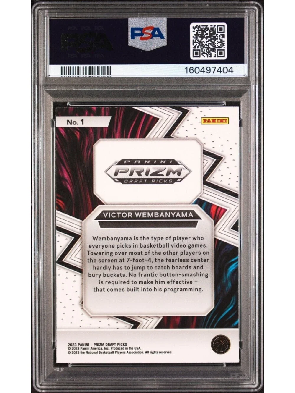 2023-24 Panini Prizm DP Fearless #1 Victor Wembanyama Rookie Card (RC) PSA 9